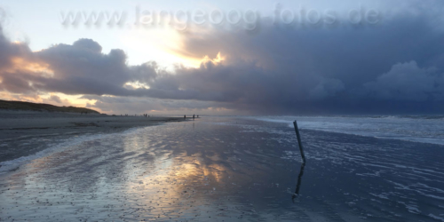Langeoog Strand vor Sonnenuntergang